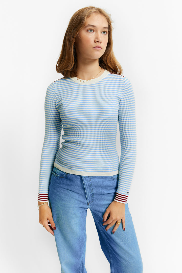 KNIT SWEATER VESUVIO-BLUE