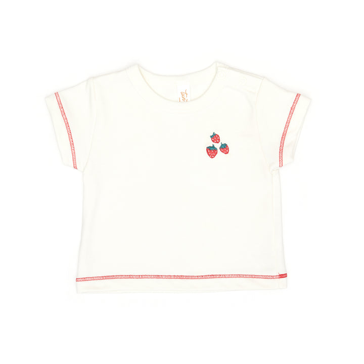 VF003/004-TERRY TOP/RED BLOOMER SET-Natural/Rosa red