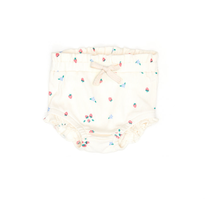 VR006/009 LARA TOP/RUFFLE BLOOMER SET-Natural Strawberries