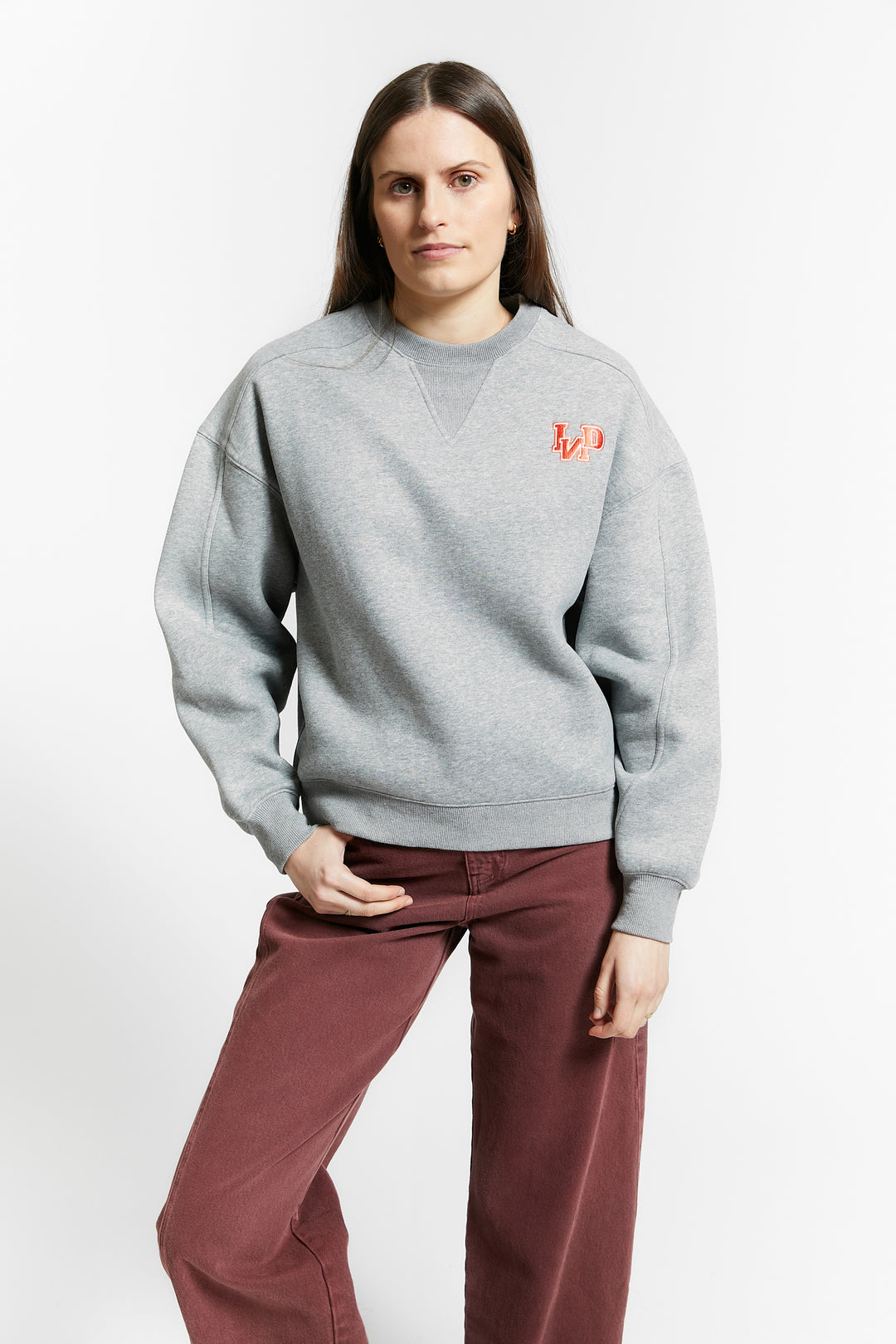 WAKAME ROUND NECK SWEAT SHIRT - GREY