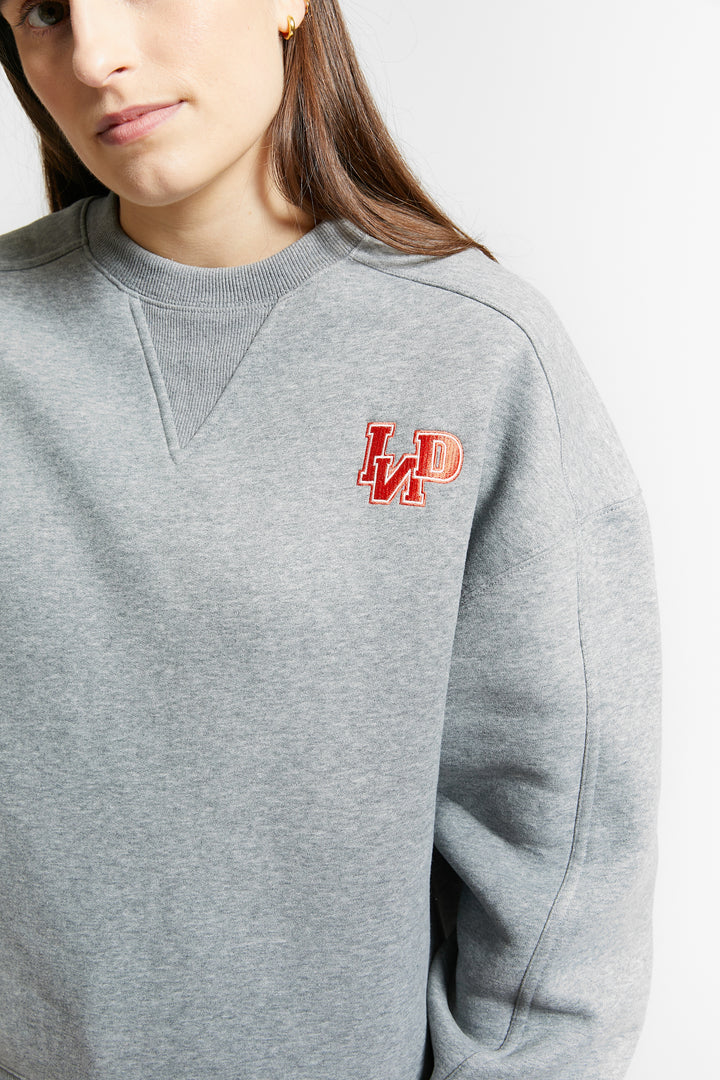 WAKAME ROUND NECK SWEAT SHIRT - GREY