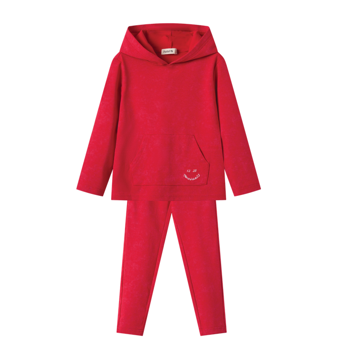 1223 SMILING SWEAT SET-RED