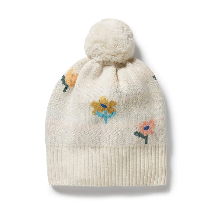 Flower Pop Organic Knitted Jacquard Hat