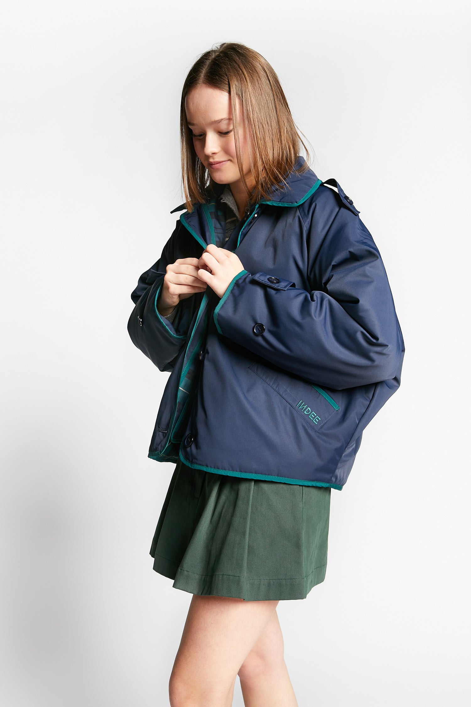 WINDY REVERSIBLE NYLON JACKET - NAVY – whoopikids
