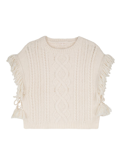 PONCHO SIGHI-Cream