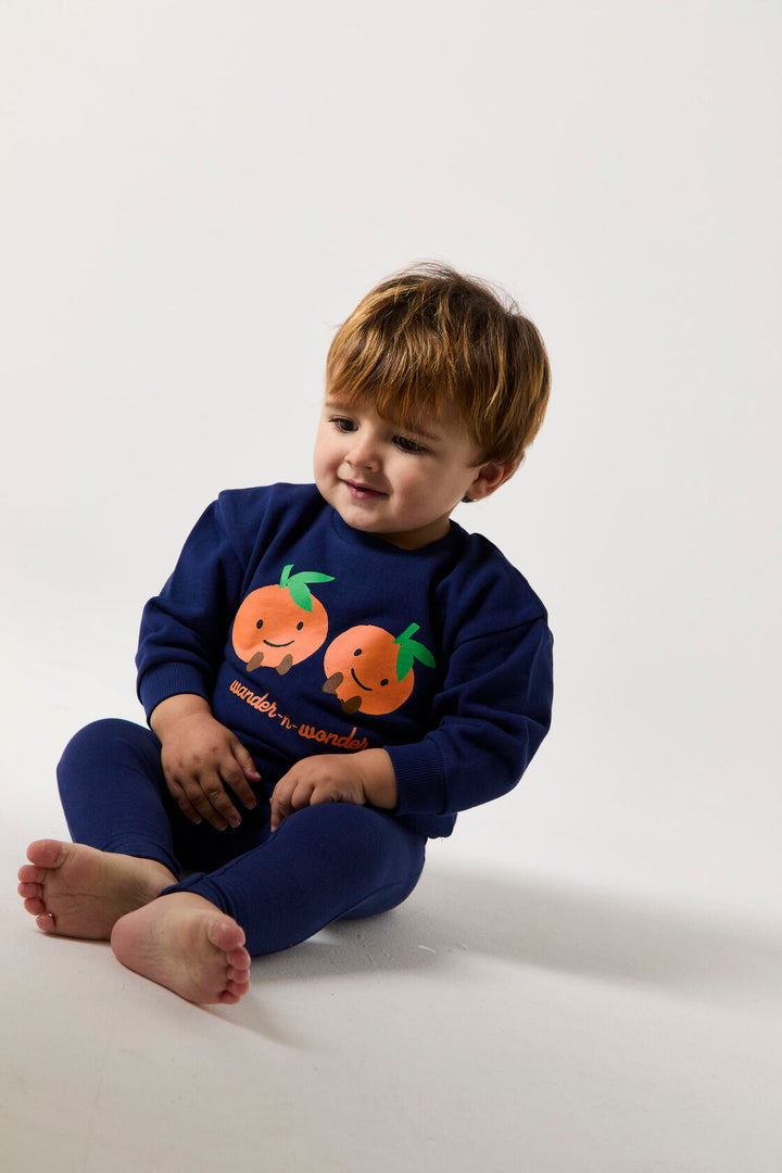 E26209 BABY TANGERINE SWEATSHIRT - NAVY