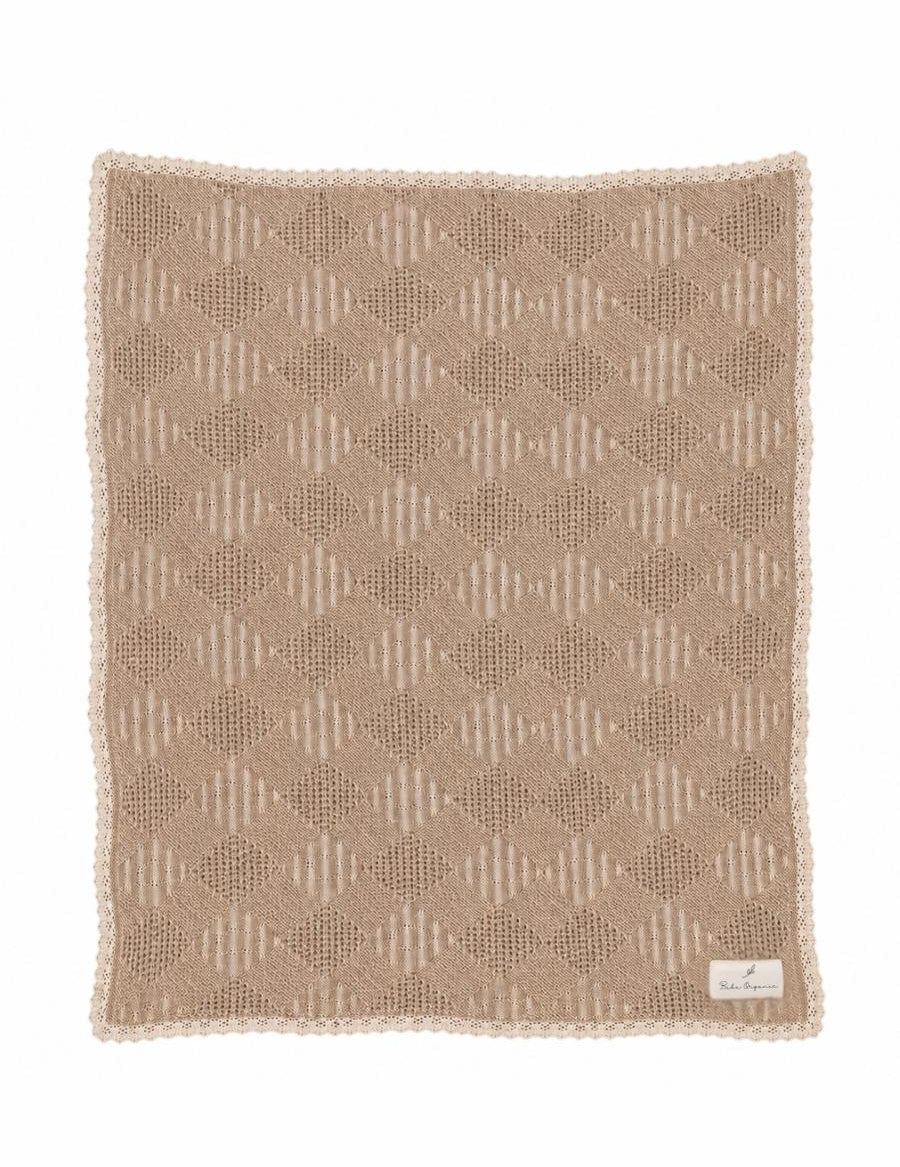 Plaid Blanket - Taupe Plaid Patchwork