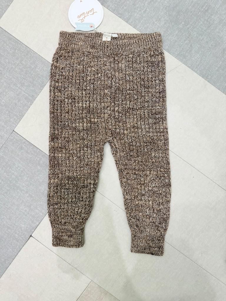 TC023DO KNITTED PANT - DARK PLUM/OATMEAL/NATURAL
