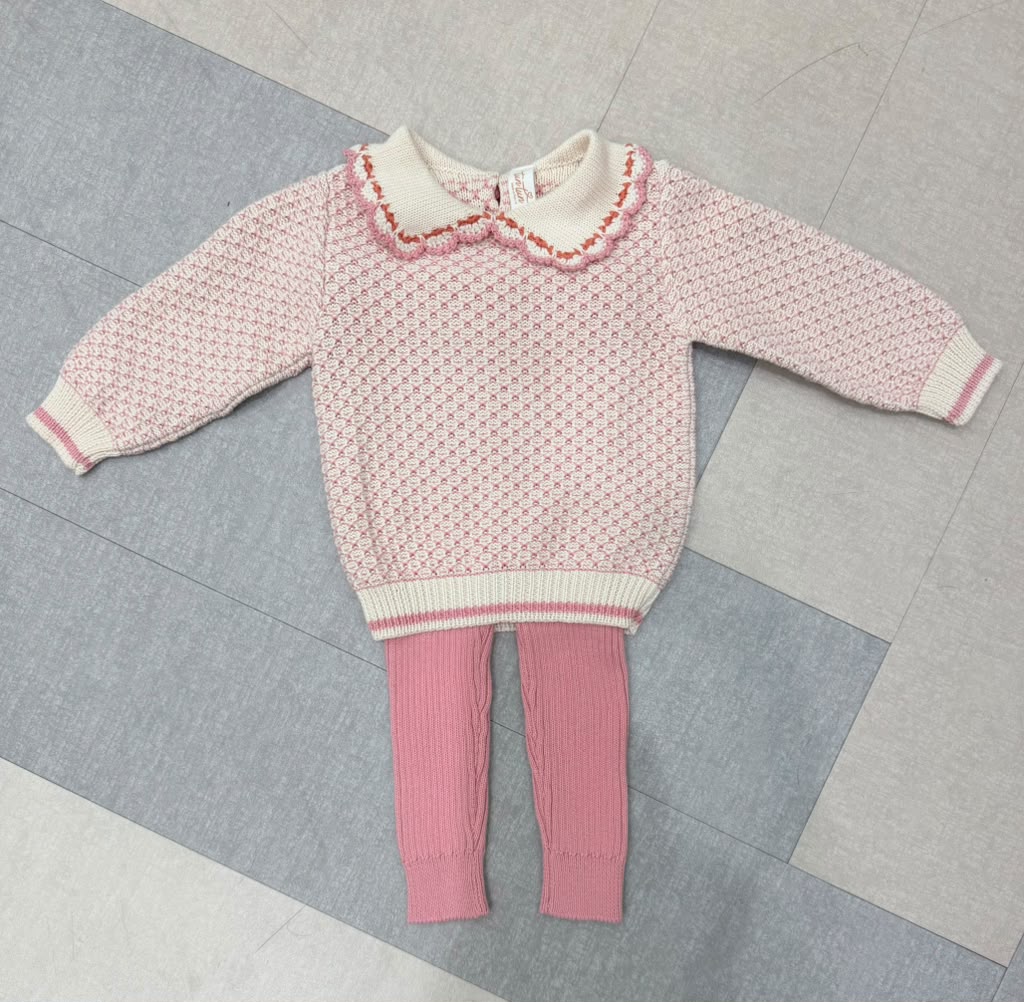 TC028RQ/TC026DP LINE SOPHIE SWEATER - ROSE QUARTZ WITH LINE