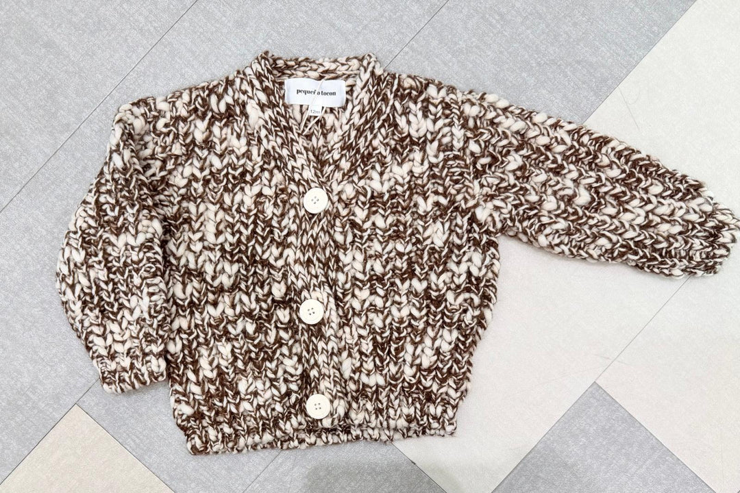 2077 BABY CARDIGAN PIRINEO NATURAL / CHOCO