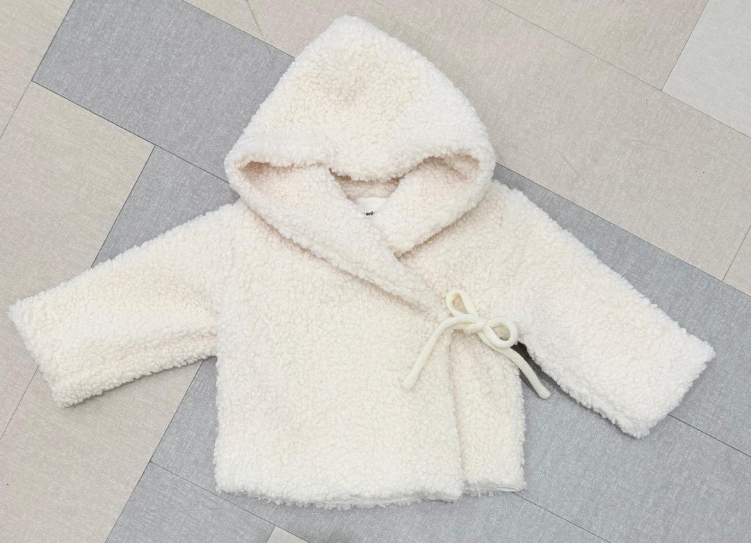 2073 BABY COAT BOUCLY CROSSED NATURAL
