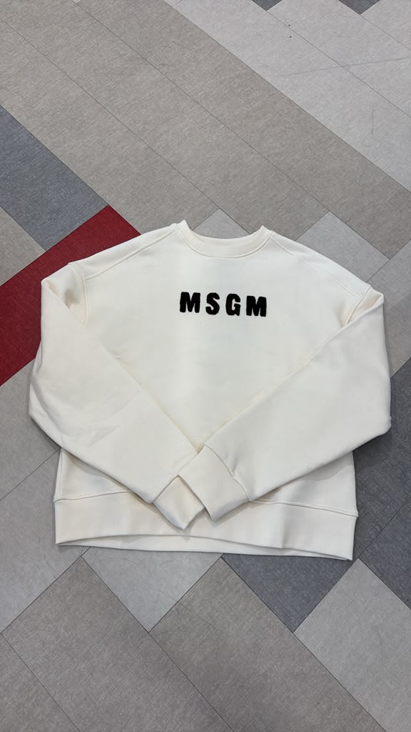 F6MSJGSW068 CREAM BOXY SWEATSHIRT GIRL