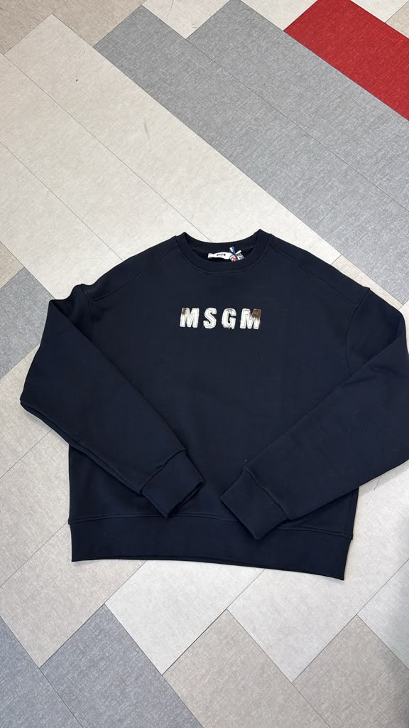 F6MSJGSW068 BLACK BOXY SWEATSHIRT GIRL