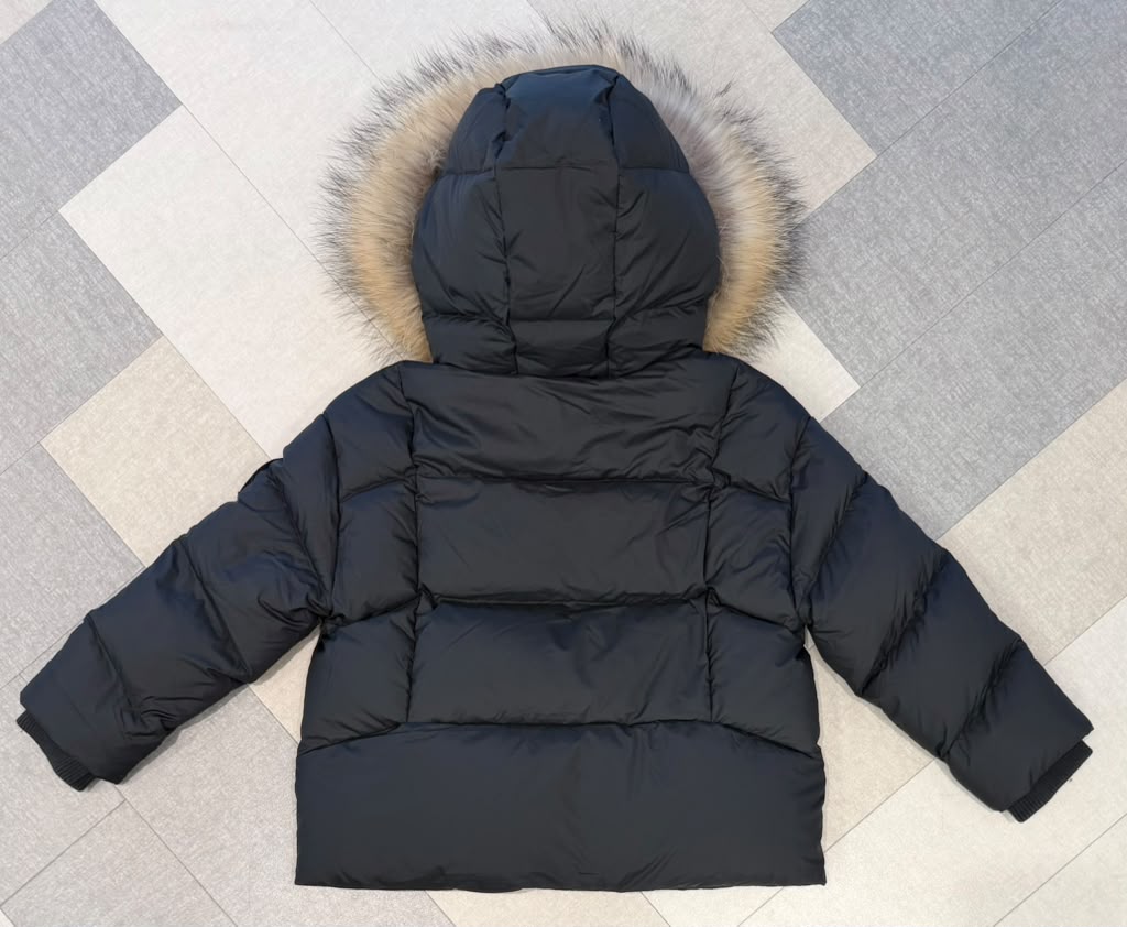 JG821N/T/TMST PADDED HOODED JKT AND RACCOON FUR NATURALCOLOR - BLACK