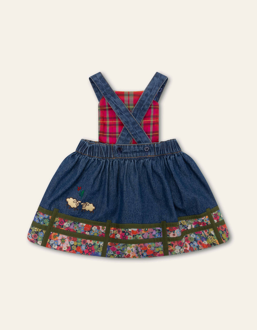 YF25GDR001-DAHOUSE OVERALL DRESS-513 NAVY MULTI