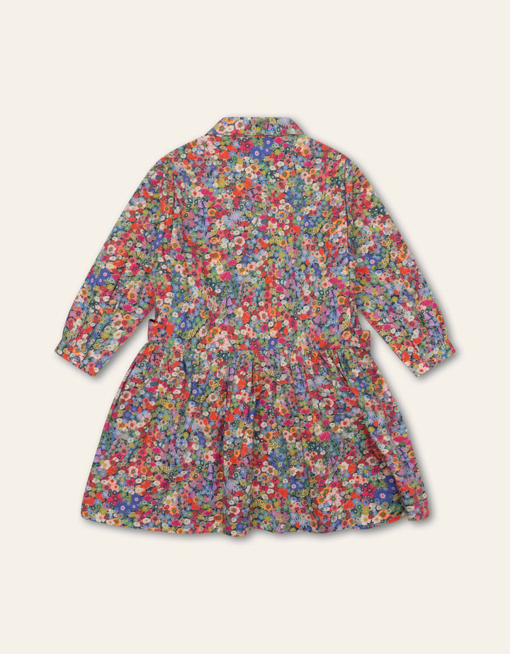 YF25GDR203-DANNIEK LONG SLEEVE FLORAL DRESS-513 NAVY MULTI