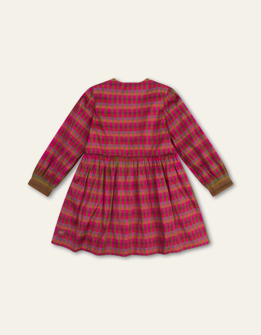 YF25GDR212-DUCHESS LONG SLEEVE PLAID DRESS-720 PLAID MOSS