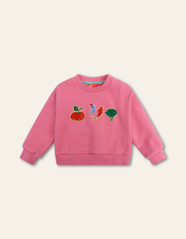 YF25GHJ002-HOKI PATCH SWEATSHIRT-314 PINK