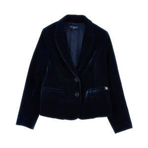 Z1H108 GIACCA ELEGANTE VELLUTO P - BLU SCURO