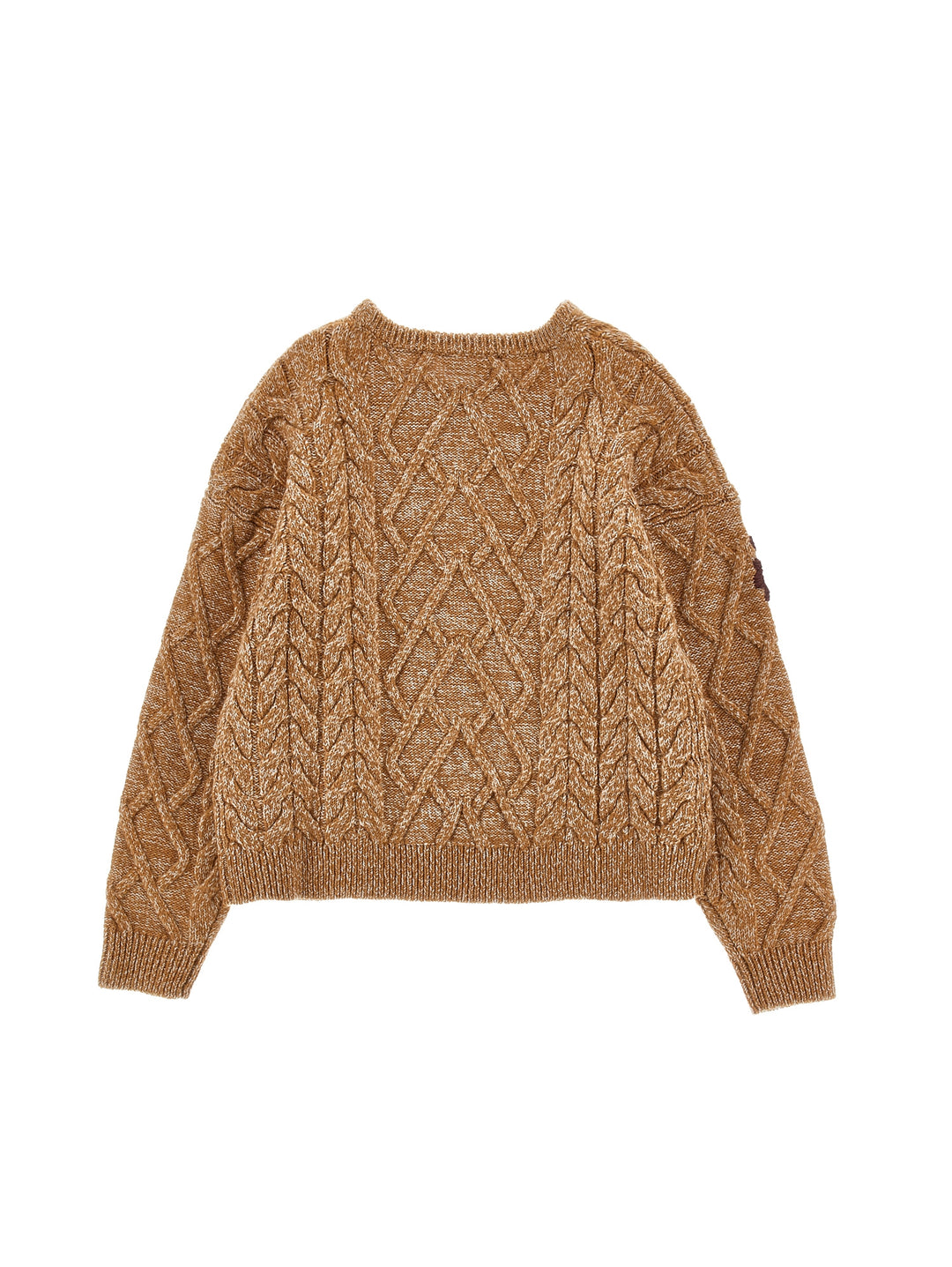 Z9H607 PULL IRLANDESE CON RICAMI - PANNA+BEIGE