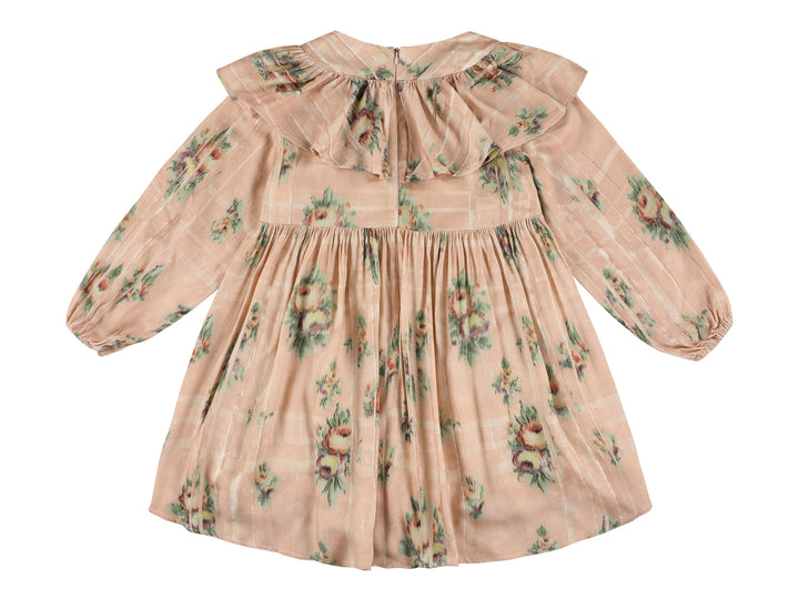 ZABEL DRESS WITH RUFFLES ROSE
