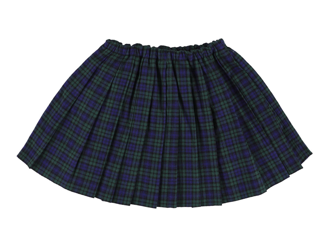 ZUZU LONG SKIRT WITH PLEATS BLEU