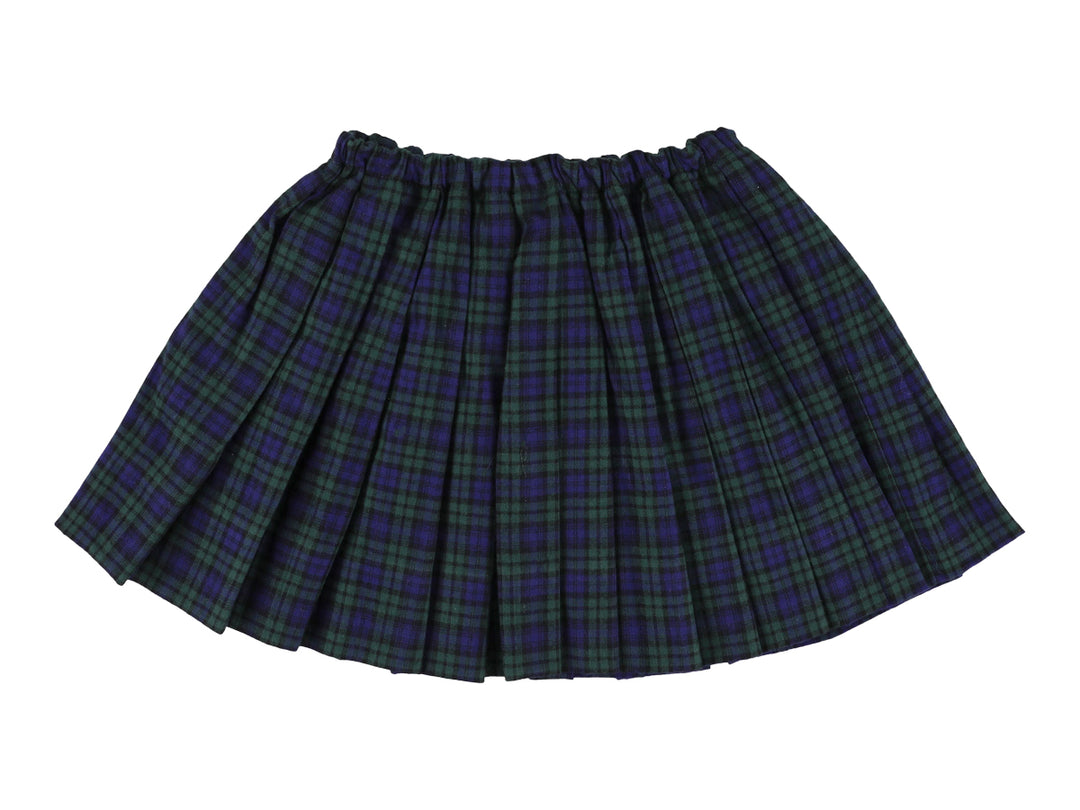 ZUZU LONG SKIRT WITH PLEATS BLEU