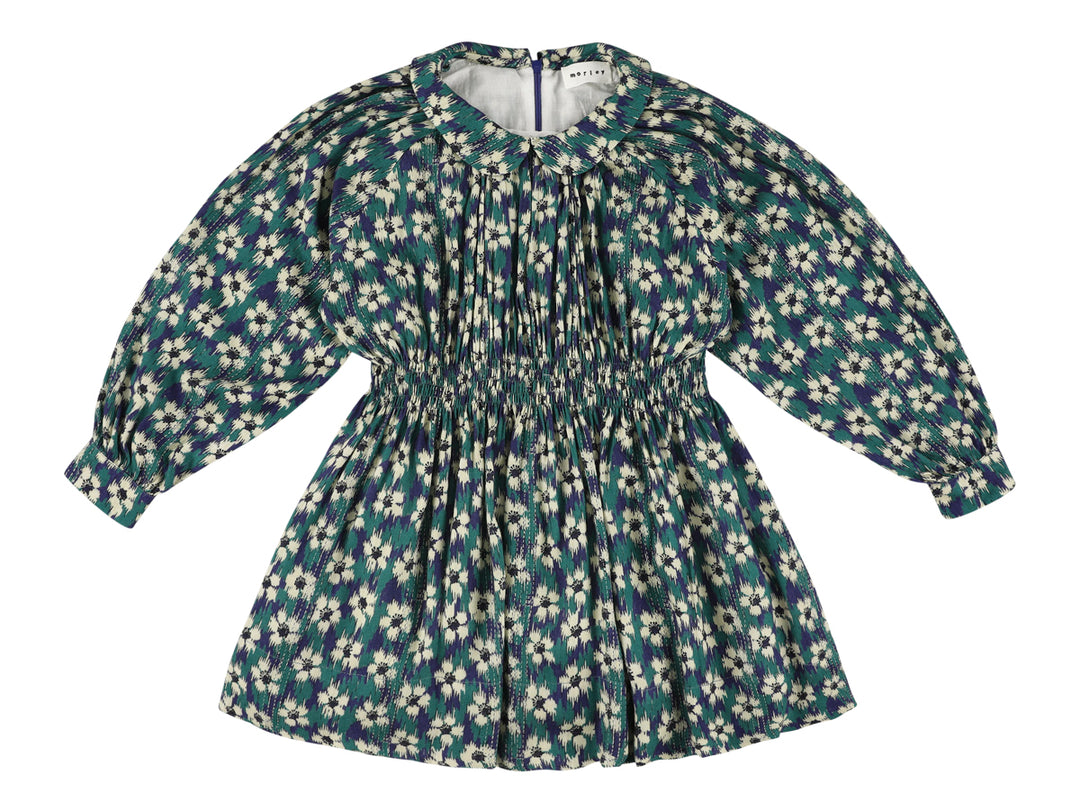 ZOLA LONG DRESS WITH SMOCK NAVY