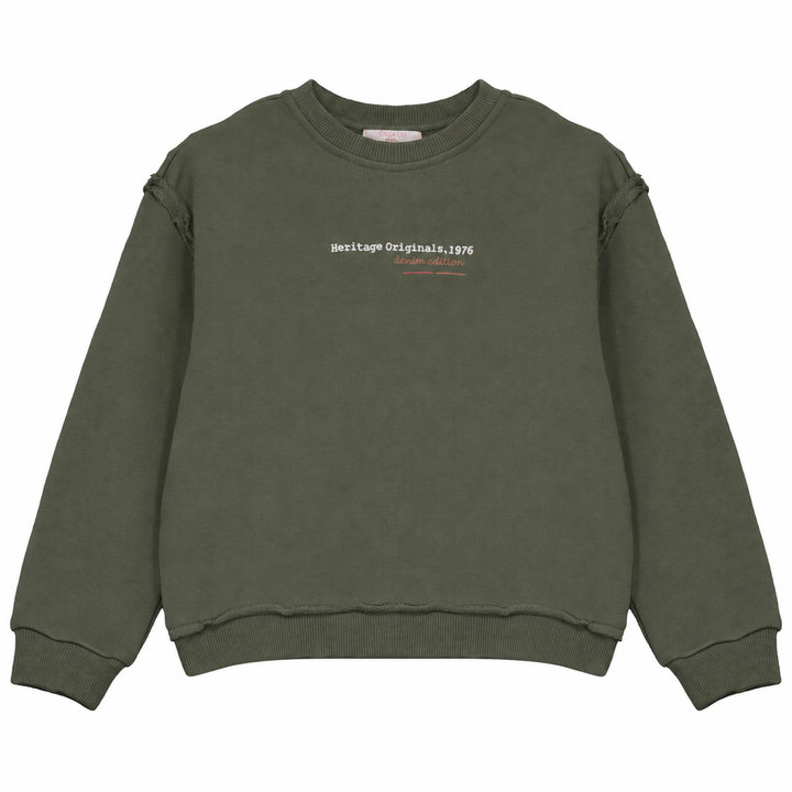 A2702GN GIRL HERITAGE SWEATSHIRT-Green