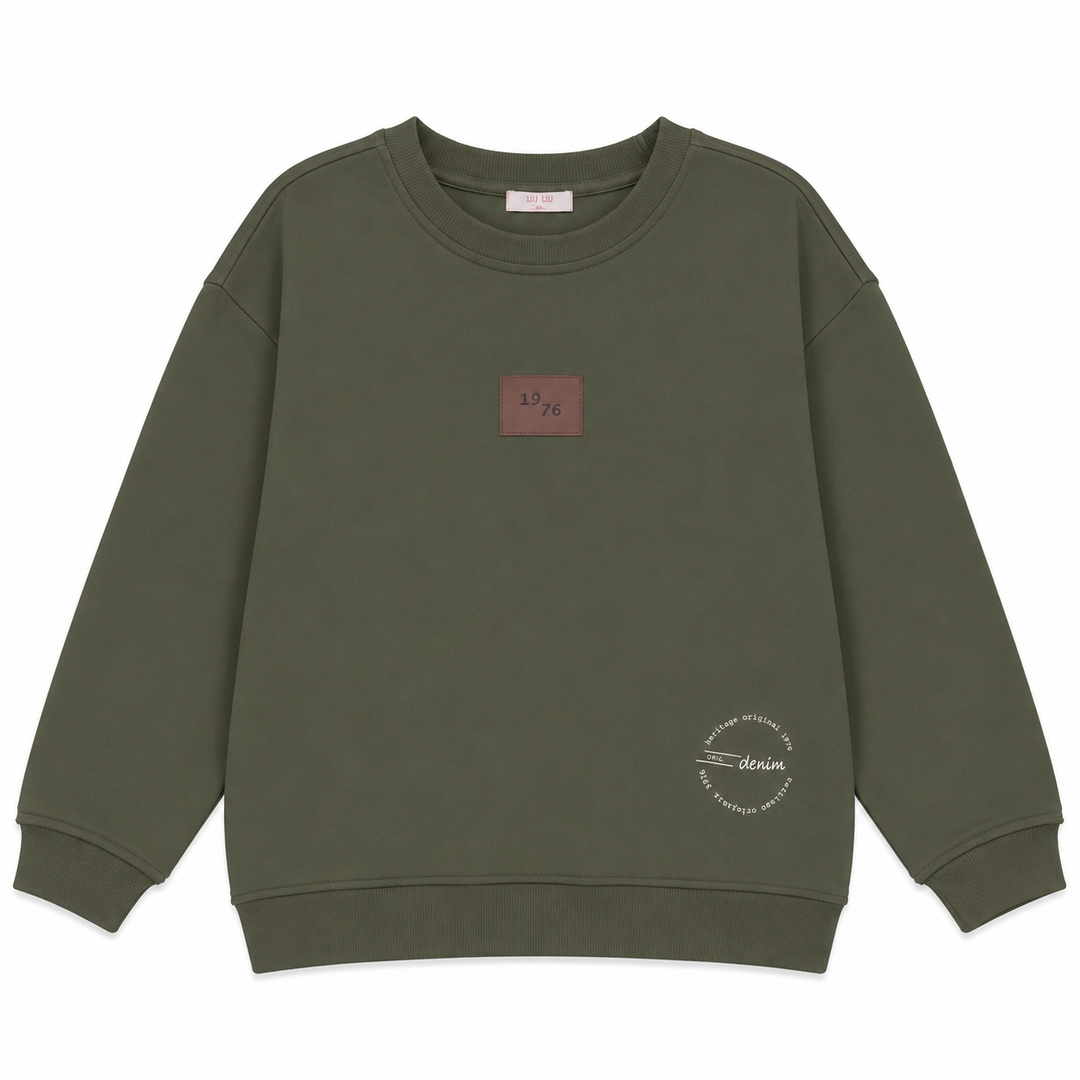 A2703GN BOY STAMP SWEATSHIRT-Green
