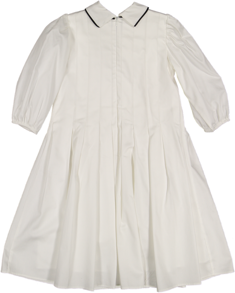 37106 DRESS 3/4 SLV - CT ST IVORY/BLK