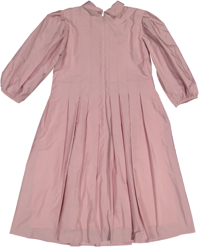 37106 DRESS 3/4 SLV - MIC TFT PINK-BEIGE