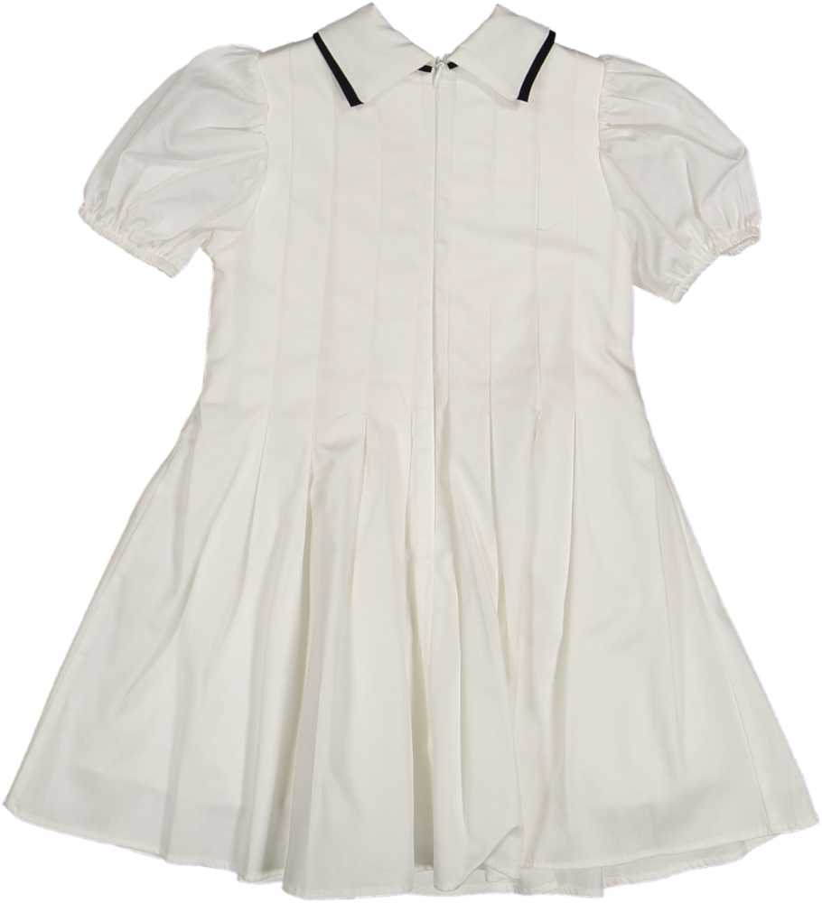 37106 DRESS S/SLV - CT ST IVORY/BLK