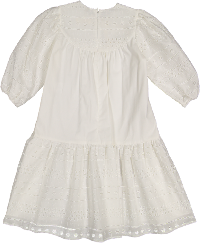 37125 DRESS 3/4 SLV - LACE 4 POPLIN 3