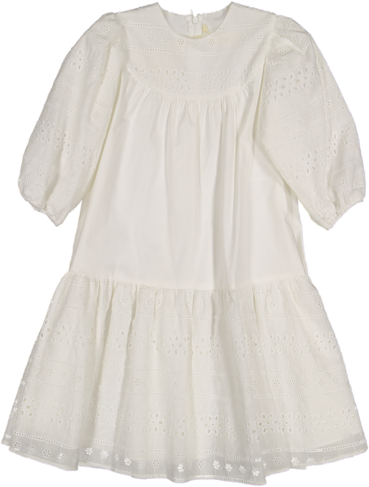 37121 DRESS 3/4 SLV - LACE 4 POPLIN 3