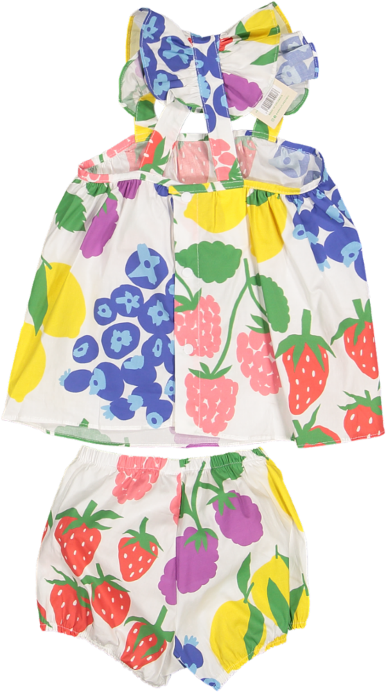SO00-121 BABY DRESS AND BLOOMER SET - MINI TUTTTI FRUITY