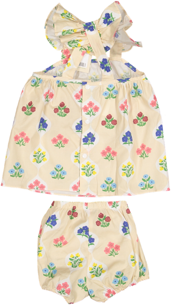 SO00-123 BABY DRESS AND BLOOMER SET - MINI FLOWERS