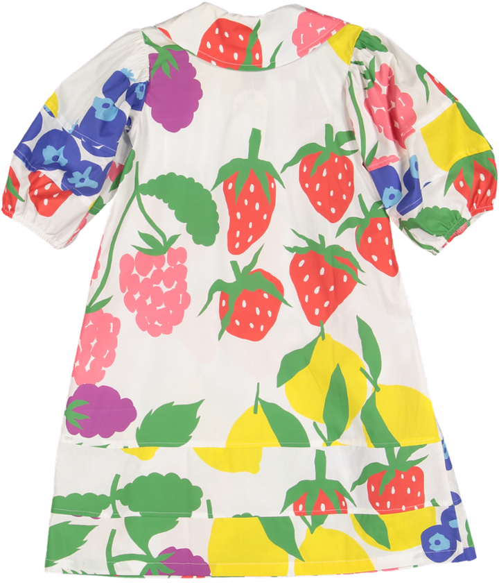DR24 COTTON PUFF SLEEVE DRESS - MAXI TUTTI FRUITY