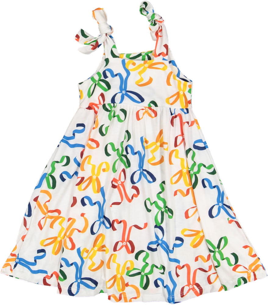 DR09-SUMMER DRESS-Rainbow Bows