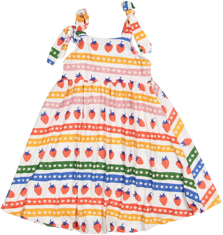 DR09-SUMMER DRESS-Strawberry Rainbow