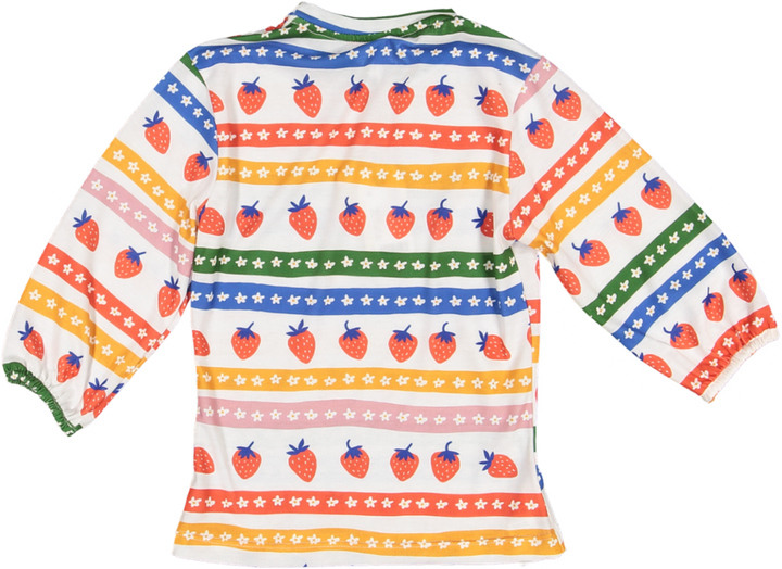 TS88-KIDS T-SHIRT 3/4 SLV-Strawberry Rainbow