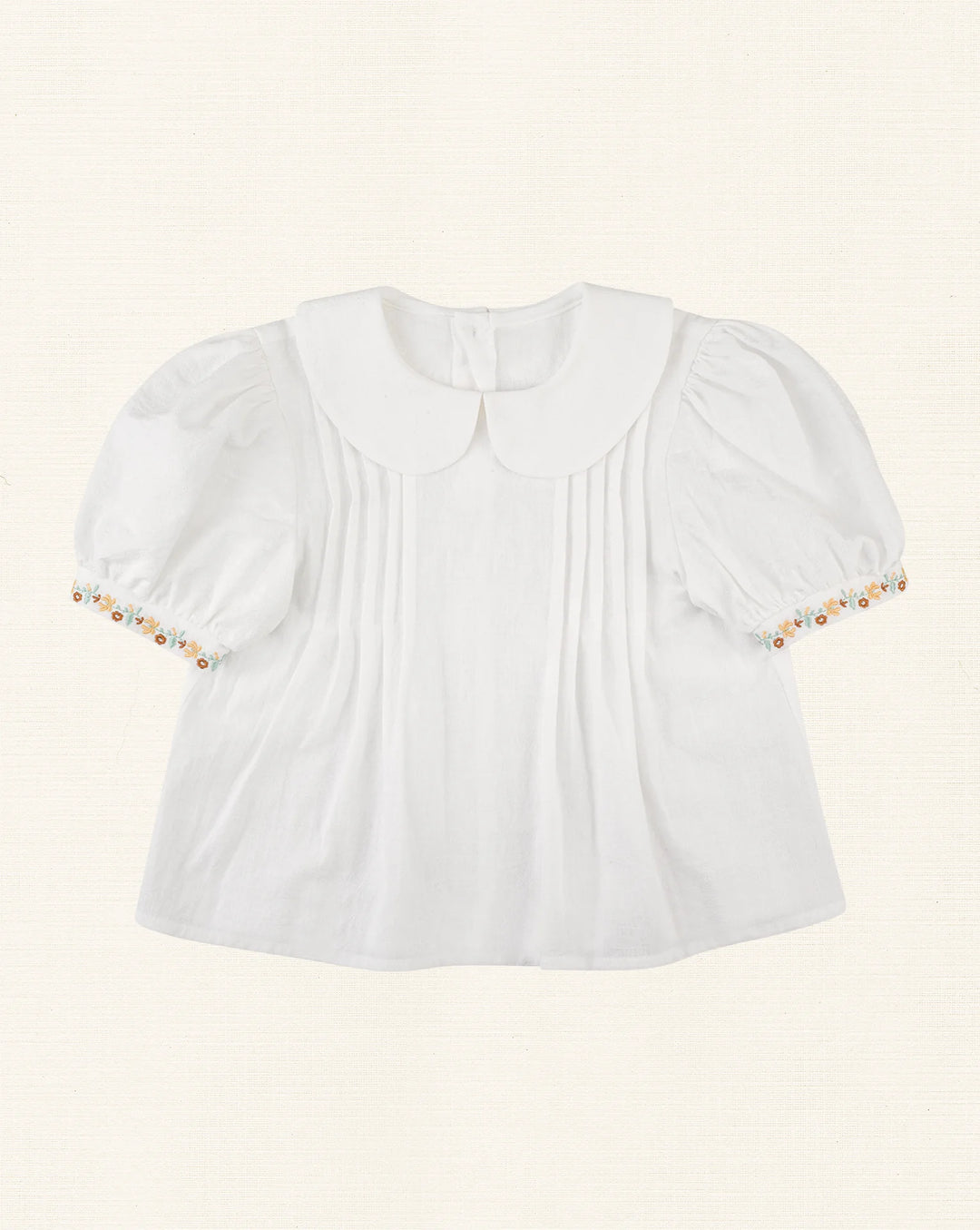 LPSS26021 AURELIA SHIRT WITH BALLO SLEEVES AND EMBROIDERED - ECRU