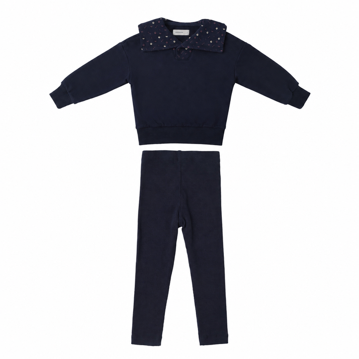 LNA-020 NAVY CLE BABY GIRLS SET