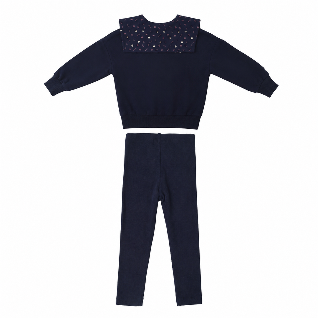 LNA-020 NAVY CLE BABY GIRLS SET