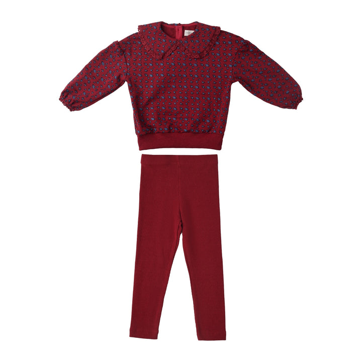 LN002B-2 RED HERITAGE CRIMSON BABY GIRLS SET
