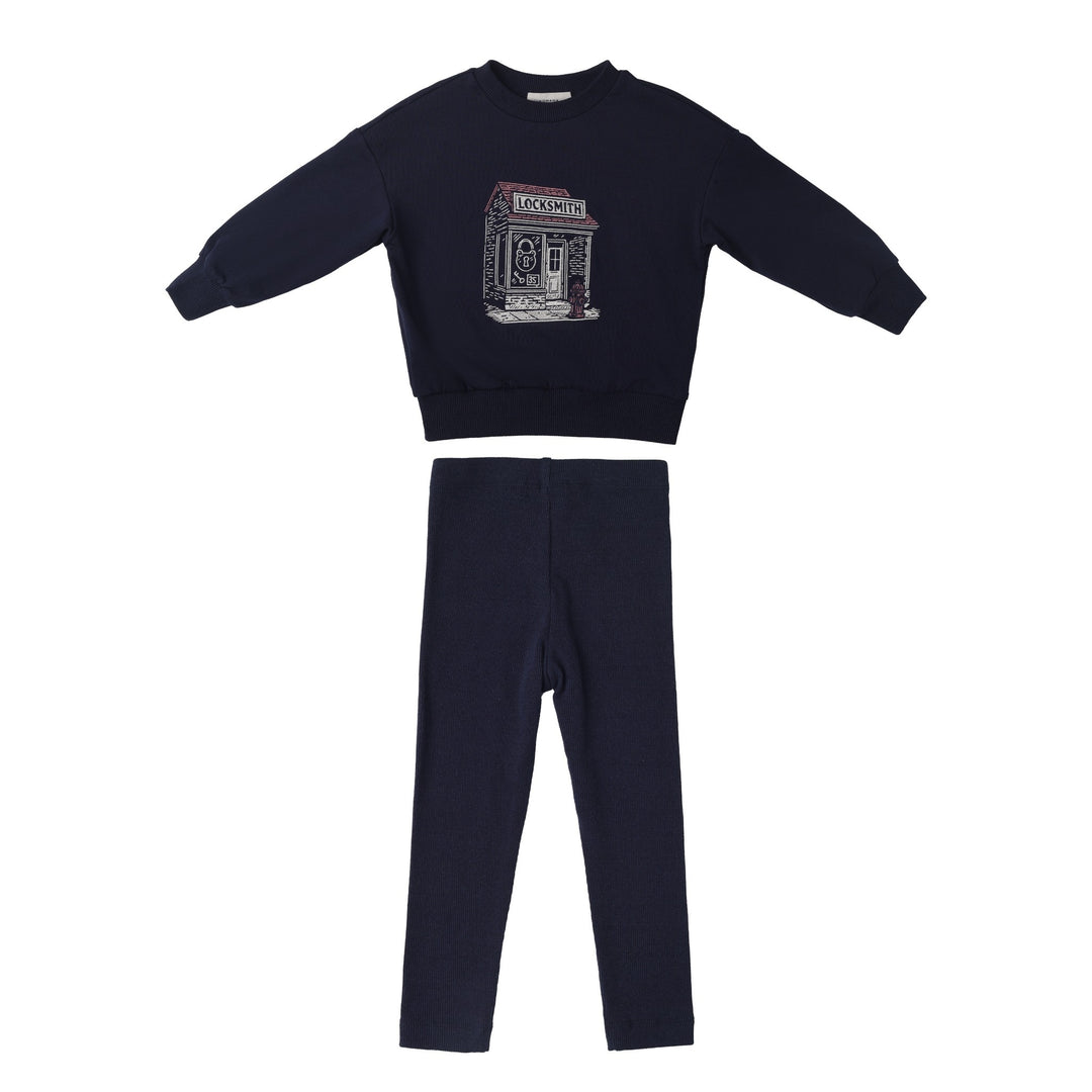 LNA-014B NAVY CLE BABY BOYS SET