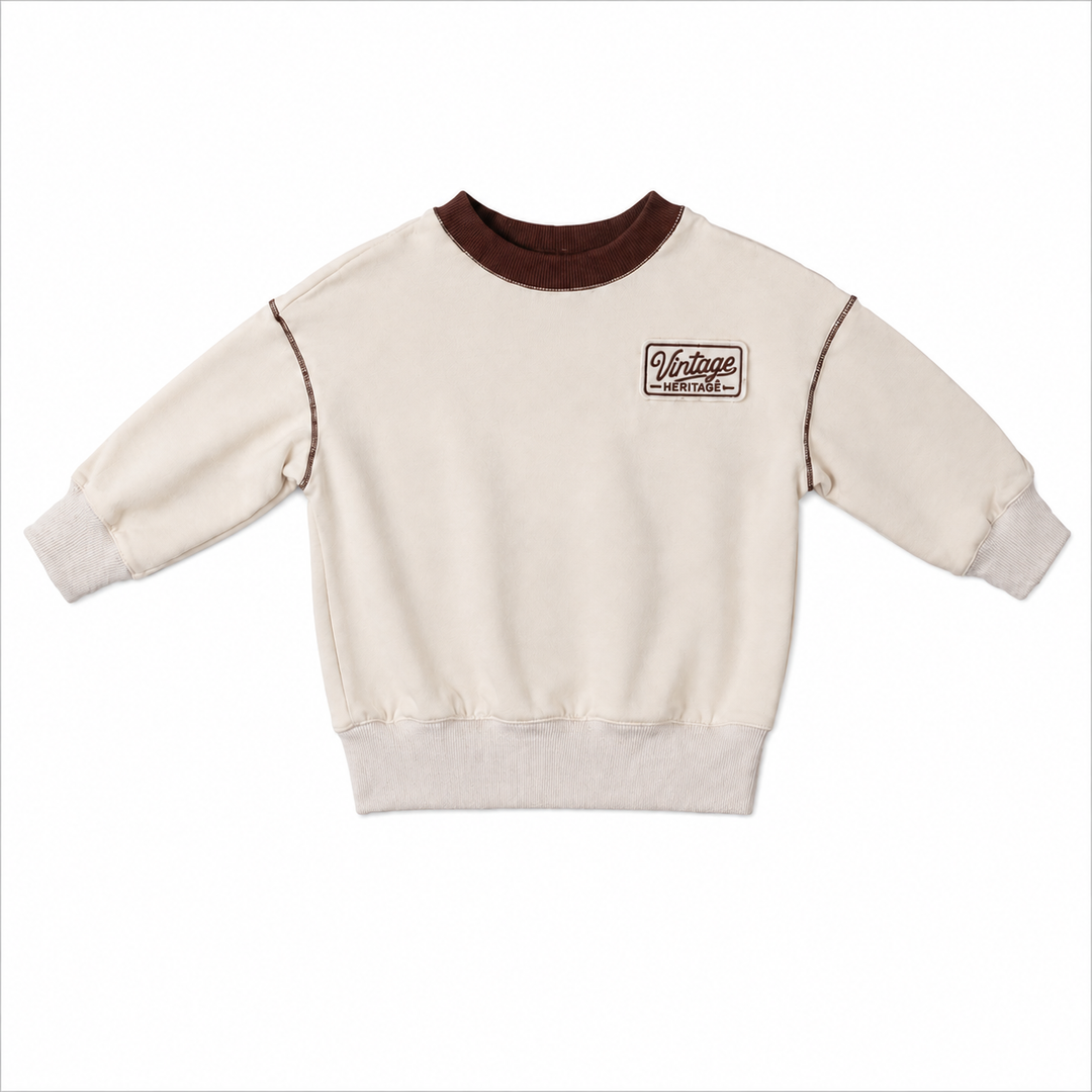 LN004-1 CREAM HERITAGE CREAM BOYS SWEATSHIRT