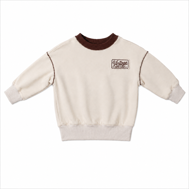 LN004-1 CREAM HERITAGE CREAM BOYS SWEATSHIRT