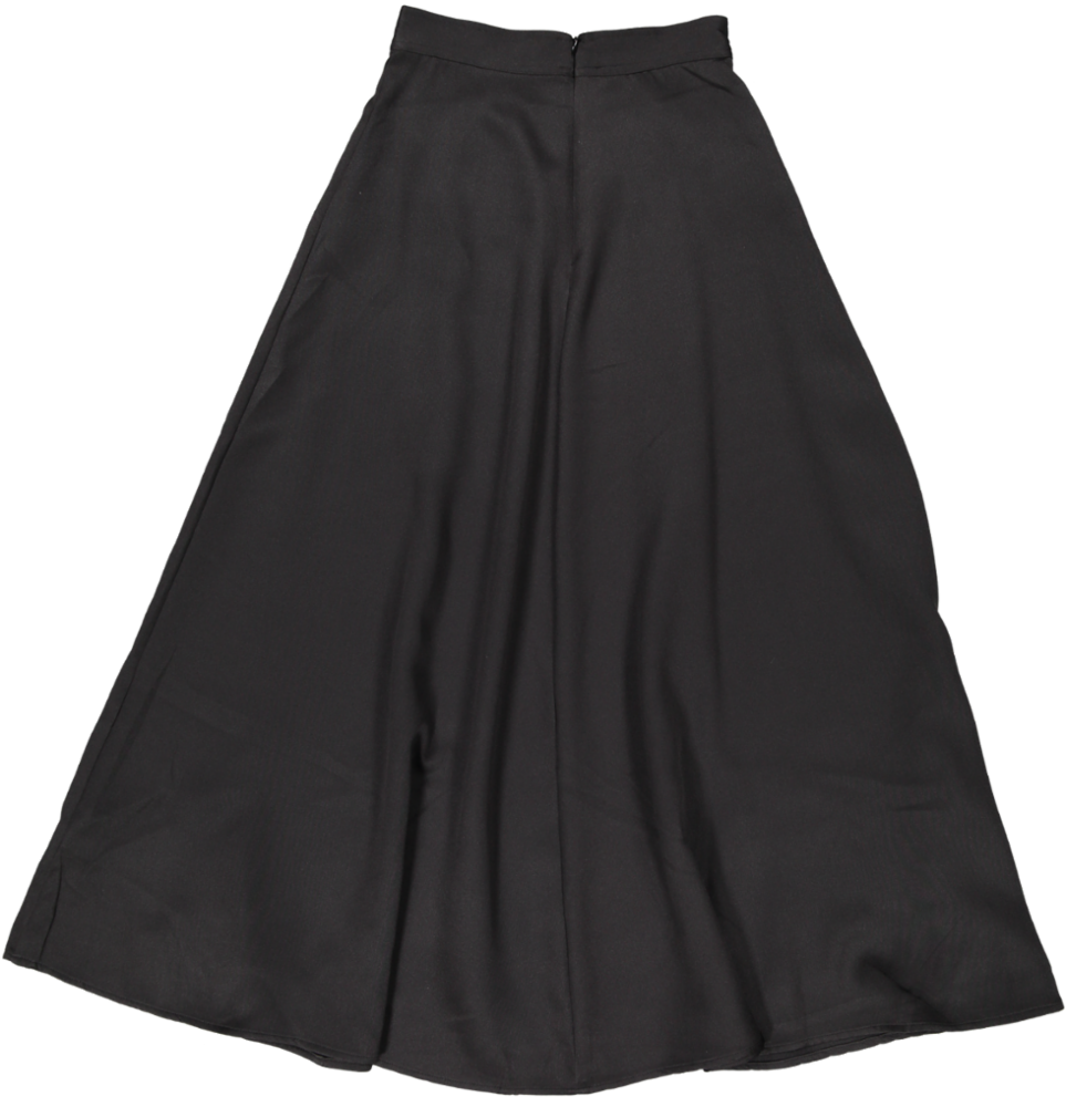 B6W5134S-B-A-Line Skirt-BLACK