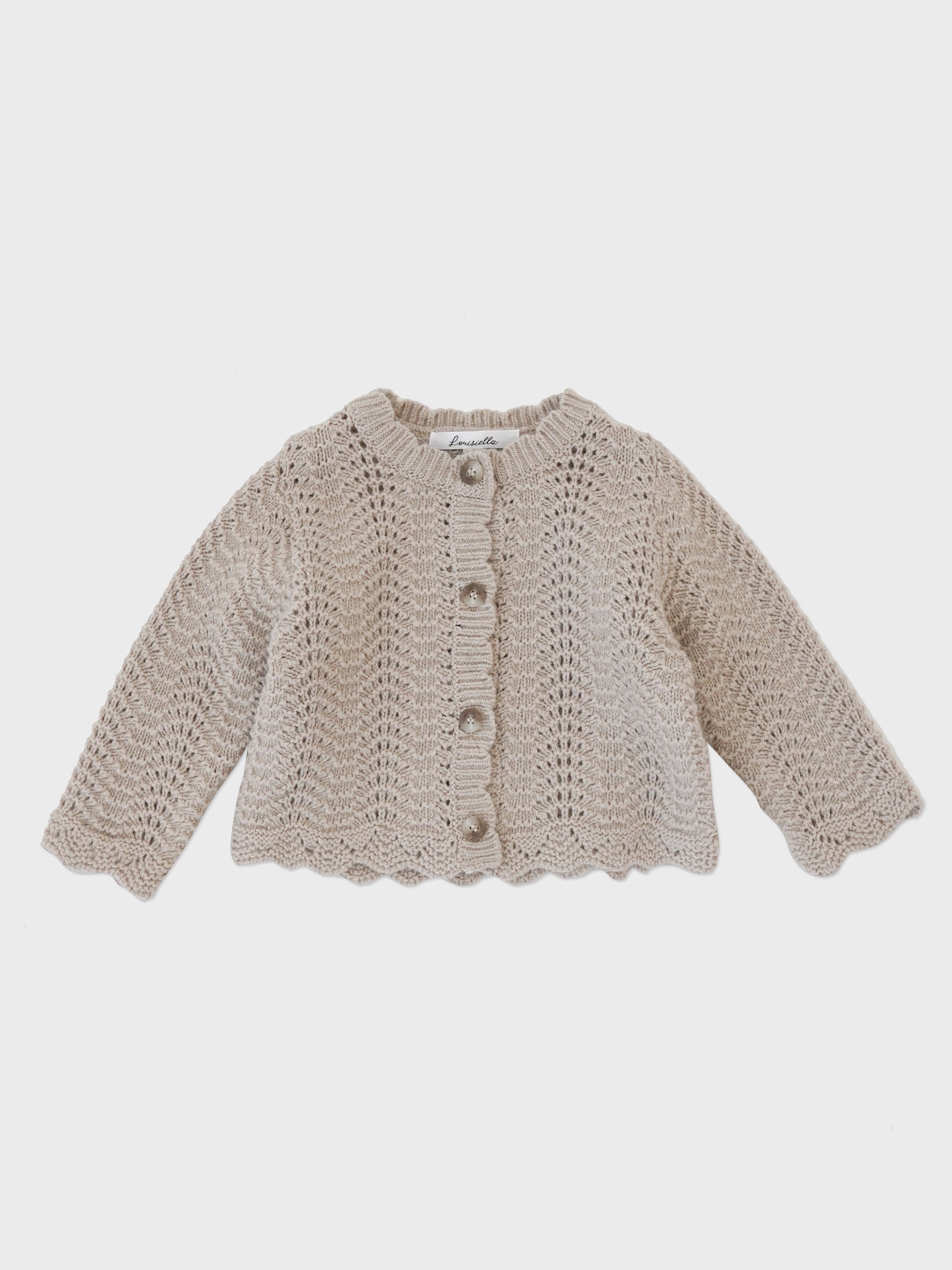 Baby Estelle Knit Cardigan Mocha Beige – whoopikids